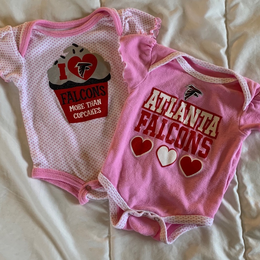 NFL Falcons Onesies | Set of 2 | 0-3 months